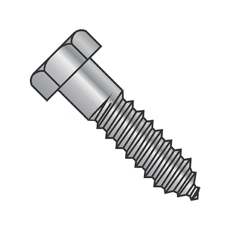 Usa Industrials Lag Screw, 1/4"-10, 4 in, Steel, Hot Dip Galvanized Hex External Hex Drive BULK-SCRW-10228